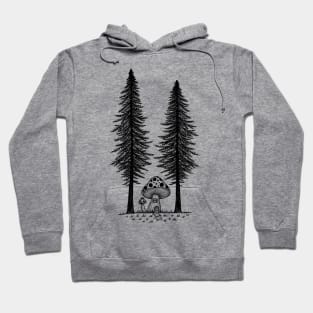 Cottagecore mushroom house in forest Hoodie